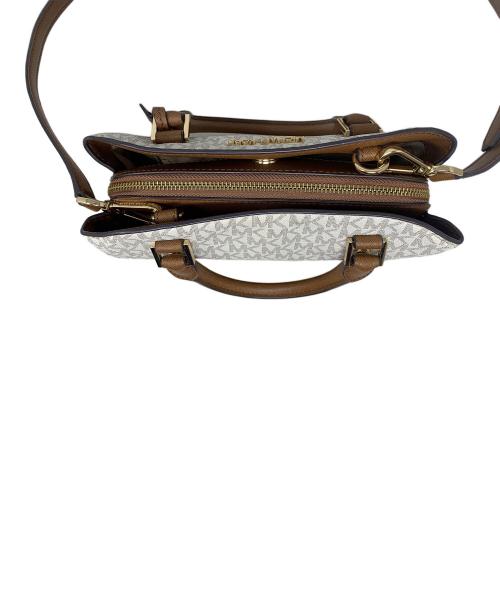 MICHAEL KORS（マイケル・コース）MICHAEL KORS (マイケルコース) 2WAYバッグ アイボリー×ブラウンの古着・服飾アイテム