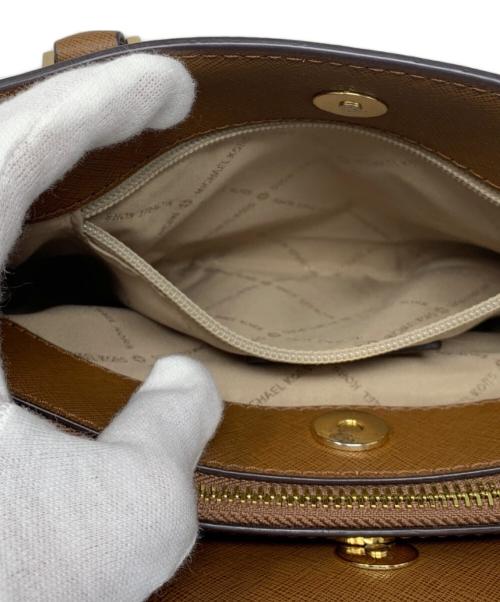 MICHAEL KORS（マイケル・コース）MICHAEL KORS (マイケルコース) 2WAYバッグ アイボリー×ブラウンの古着・服飾アイテム