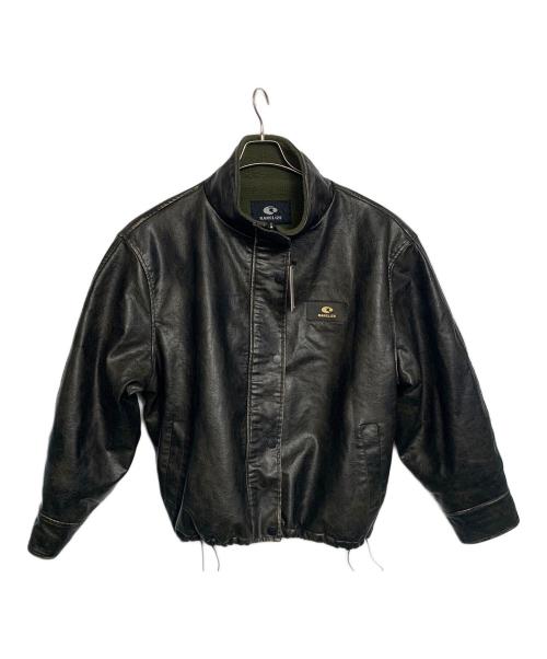 地底人（チテイジン）地底人 (チテイジン) リバーシブルPUレザーフリースジャケット ブラック サイズ:Sの古着・服飾アイテム