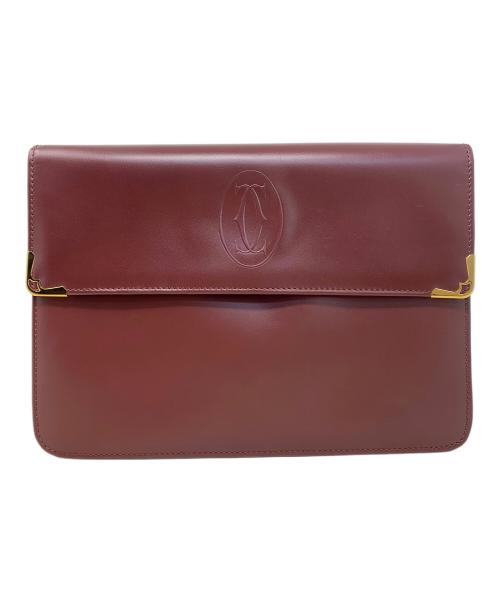 Cartier（カルティエ）Cartier (カルティエ) クラッチバッグ ボルドーの古着・服飾アイテム