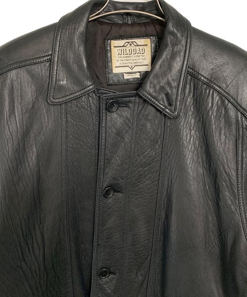 WILDOAD（WILDOAD）WILDOAD (WILDOAD) ラムレザージャケット ブラック サイズ:MEDIUMの古着・服飾アイテム