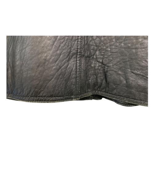 WILDOAD（WILDOAD）WILDOAD (WILDOAD) ラムレザージャケット ブラック サイズ:MEDIUMの古着・服飾アイテム