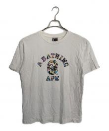 A BATHING APE（ア ベイシング エイプ）の古着「A BATHING APE FCRB MULTI CAMO COLLEGE TEE」｜ホワイト
