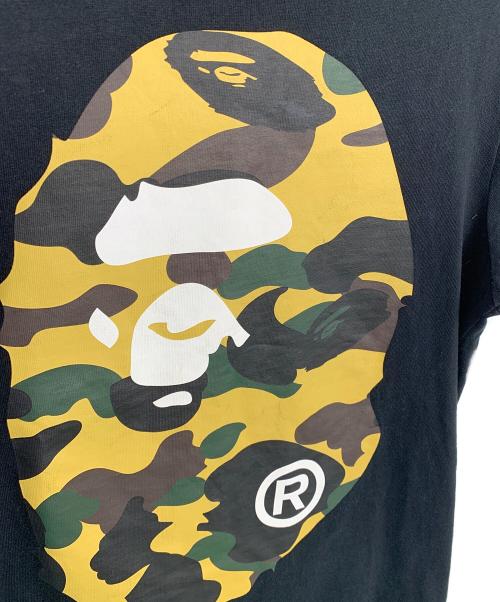 A BATHING APE（ア ベイシング エイプ）A BATHING APE (ア ベイシング エイプ) A BATHING APE カットソー ブラック×イエロー サイズ:2XSの古着・服飾アイテム