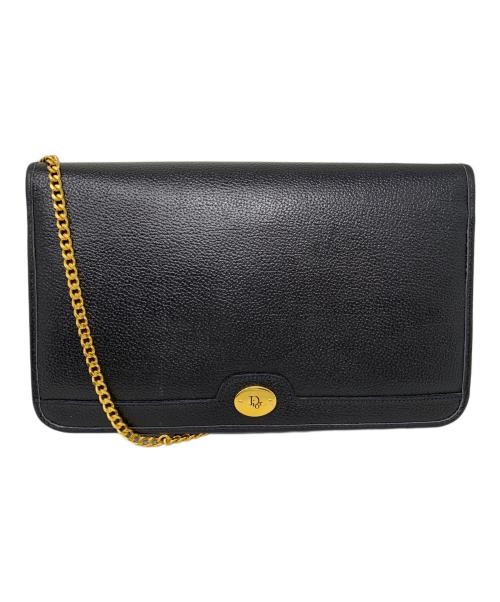 Christian Dior（クリスチャン ディオール）Christian Dior (クリスチャン ディオール) Christian Dior オールド ヴィンテージ チェーンストラップショルダーバッグ ブラックの古着・服飾アイテム
