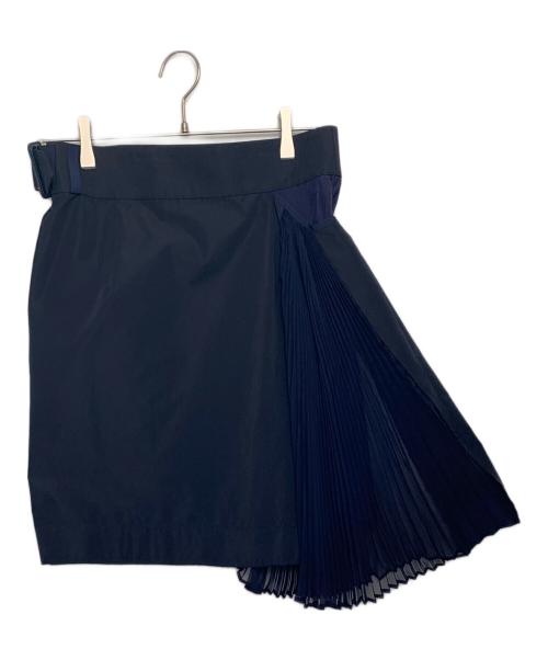 sacai（サカイ）sacai (サカイ) プリーツスカート ネイビー サイズ:1の古着・服飾アイテム