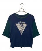 stussyステューシー）の古着「stussy Tシャツ」｜ネイビー×グリーン