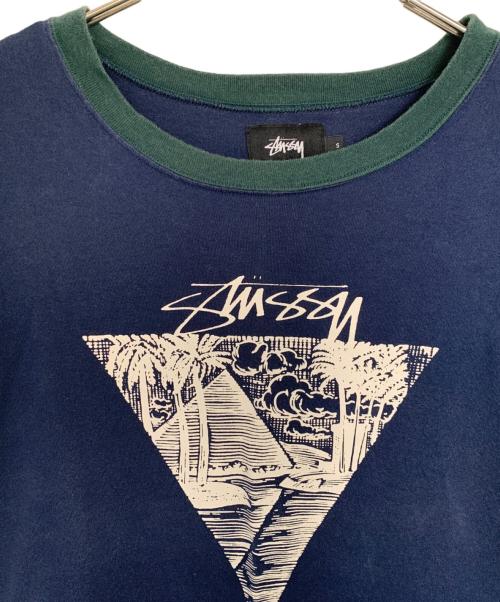 stussy（ステューシー）stussy (ステューシー) stussy Tシャツ ネイビー×グリーン サイズ:Sの古着・服飾アイテム