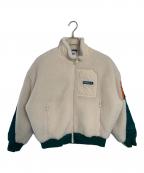 adidasアディダス）の古着「adidas ボアジャケット」｜ホワイト×グリーン