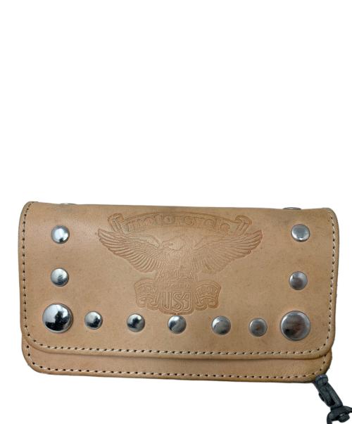 MOTORCYCLE（MOTORCYCLE）MOTORCYCLE (MOTORCYCLE) MOTORCYCLE バイカーズウォレット ベージュの古着・服飾アイテム