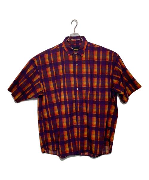 FAT（エフエーティー）FAT (エフエーティー) シャツ オレンジ×ネイビー サイズ:FATの古着・服飾アイテム