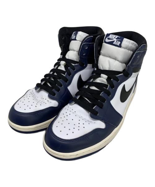 NIKE（ナイキ）NIKE (ナイキ) NIKE AIR JORDAN 1 RETRO HIGH OG MIDNIGHT NAVY ハイカットスニーカー ネイビー×ホワイト サイズ:28㎝の古着・服飾アイテム
