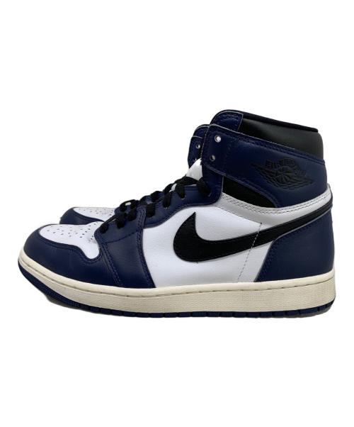 NIKE（ナイキ）NIKE (ナイキ) NIKE AIR JORDAN 1 RETRO HIGH OG MIDNIGHT NAVY ハイカットスニーカー ネイビー×ホワイト サイズ:28㎝の古着・服飾アイテム