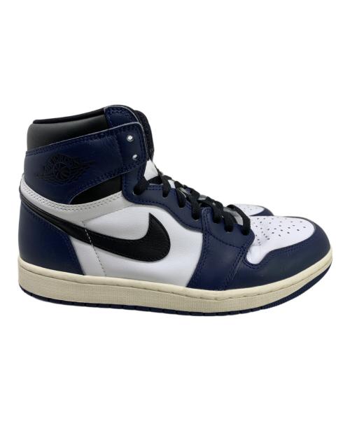 NIKE（ナイキ）NIKE (ナイキ) NIKE AIR JORDAN 1 RETRO HIGH OG MIDNIGHT NAVY ハイカットスニーカー ネイビー×ホワイト サイズ:28㎝の古着・服飾アイテム