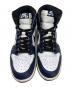中古・古着 NIKE (ナイキ) NIKE AIR JORDAN 1 RETRO HIGH OG MIDNIGHT NAVY ハイカットスニーカー ネイビー×ホワイト サイズ:28㎝：15000円