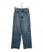 upper hightsアッパーハイツ）の古着「upper hights ハイライズストレートデニム」｜スカイブルー