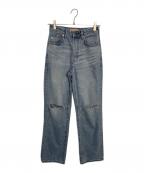 SOMETHING ELSAサムシング エルサ）の古着「SOMETHING ELSA ヴィンテージストレートデニムパンツ」｜スカイブルー