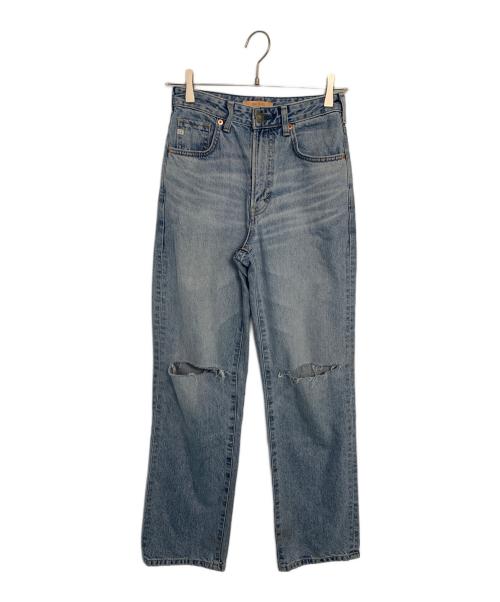 SOMETHING ELSA（サムシング エルサ）SOMETHING ELSA (サムシング エルサ) SOMETHING ELSA ヴィンテージストレートデニムパンツ スカイブルー サイズ:XSの古着・服飾アイテム