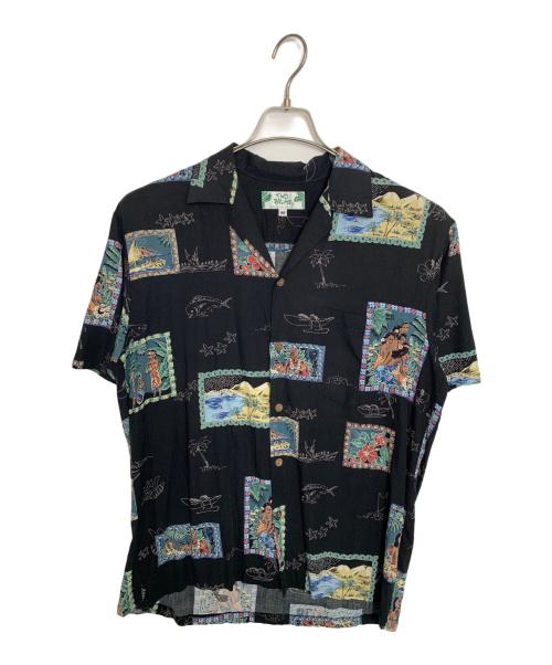 TWO PALMS（トゥーパームス）TWO PALMS (トゥーパームス) TWO PALMS アロハシャツ ブラック×グリーン サイズ:Mの古着・服飾アイテム