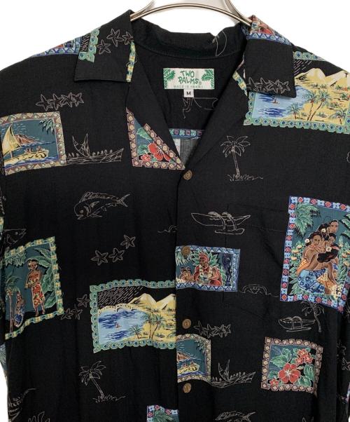TWO PALMS（トゥーパームス）TWO PALMS (トゥーパームス) TWO PALMS アロハシャツ ブラック×グリーン サイズ:Mの古着・服飾アイテム