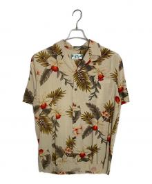 TWO PALMS（トゥーパームス）の古着「TWO PALMS アロハシャツ」｜ベージュ×ブラウン