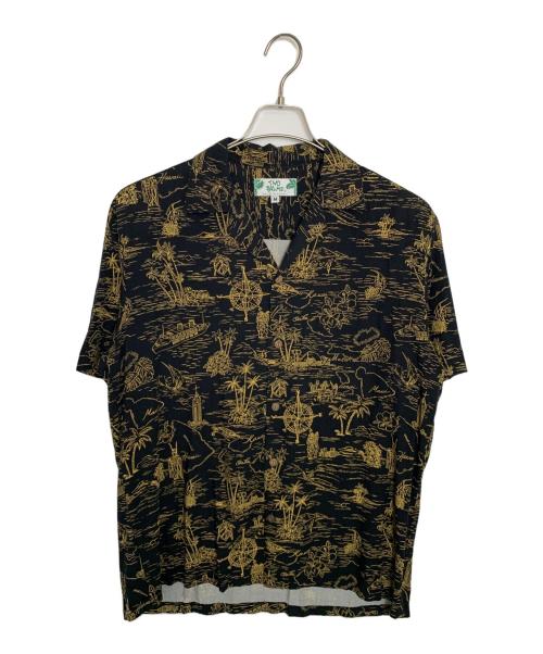 TWO PALMS（トゥーパームス）TWO PALMS (トゥーパームス) TWO PALMS アロハシャツ ブラック×イエロー サイズ:Mの古着・服飾アイテム