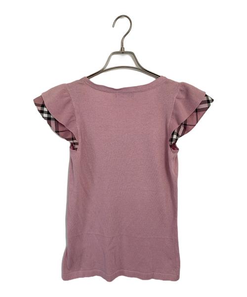 BURBERRY（バーバリー）BURBERRY (バーバリー) 半袖ニット ピンク サイズ:38の古着・服飾アイテム