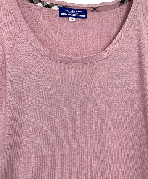 BURBERRY（バーバリー）BURBERRY (バーバリー) 半袖ニット ピンク サイズ:38の古着・服飾アイテム