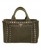 PRADAプラダ）の古着「PRADA カナパ ハンドバッグ」｜カーキ