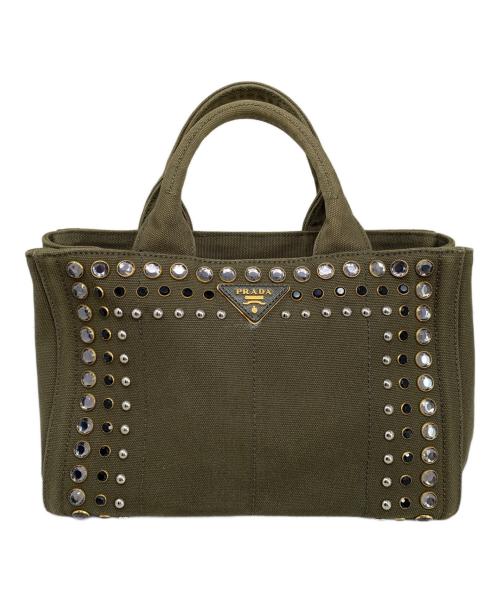 PRADA（プラダ）PRADA (プラダ) PRADA カナパ ハンドバッグ カーキの古着・服飾アイテム