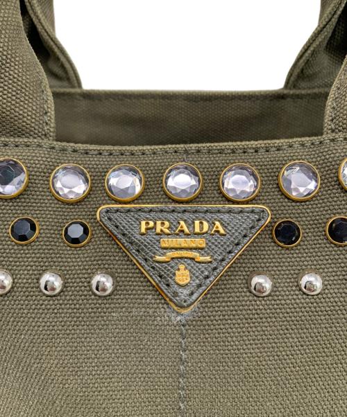 PRADA（プラダ）PRADA (プラダ) PRADA カナパ ハンドバッグ カーキの古着・服飾アイテム