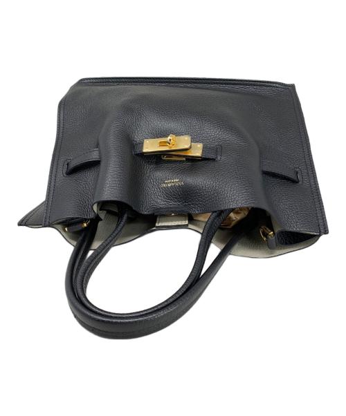 VIOLAd'ORO（ヴィオラドーロ）VIOLAd'ORO (ヴィオラドーロ) VIOLAd'ORO イタリアンWフェイスレザートートバッグ 2WAYバッグ ブラックの古着・服飾アイテム