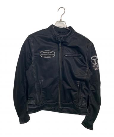 YELLOWCORN イエローコーンライダースジャケット3L１点限り！刺繍 第三京浜を突っ走るライダーに。イエローコーン春夏コーディネート