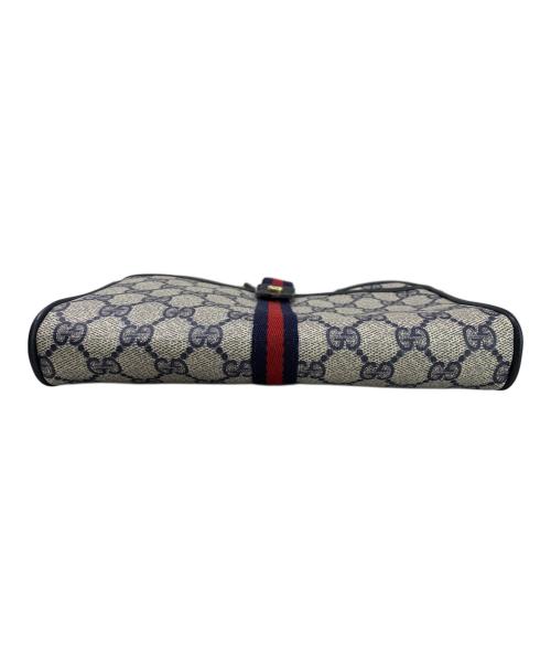GUCCI（グッチ）GUCCI (グッチ) GUCCI ショルダーバッグ ネイビー×ベージュの古着・服飾アイテム