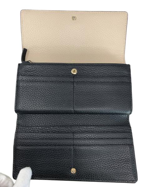 Kate Spade（ケイトスペード）Kate Spade (ケイトスペード) Kate Spade 長財布 ベージュ×ブラックの古着・服飾アイテム