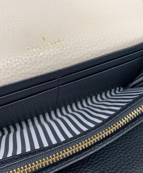 Kate Spade（ケイトスペード）Kate Spade (ケイトスペード) Kate Spade 長財布 ベージュ×ブラックの古着・服飾アイテム