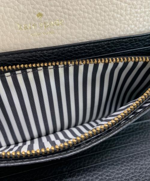 Kate Spade（ケイトスペード）Kate Spade (ケイトスペード) Kate Spade 長財布 ベージュ×ブラックの古着・服飾アイテム