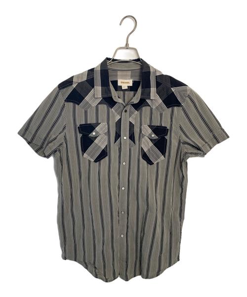 DIESEL（ディーゼル）DIESEL (ディーゼル) DIESEL 半袖シャツ グレー サイズ:Lの古着・服飾アイテム