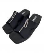 STACCATOスタッカート）の古着「STACCATO ダイバースクエアウェッジソールサンダル」｜ブラック