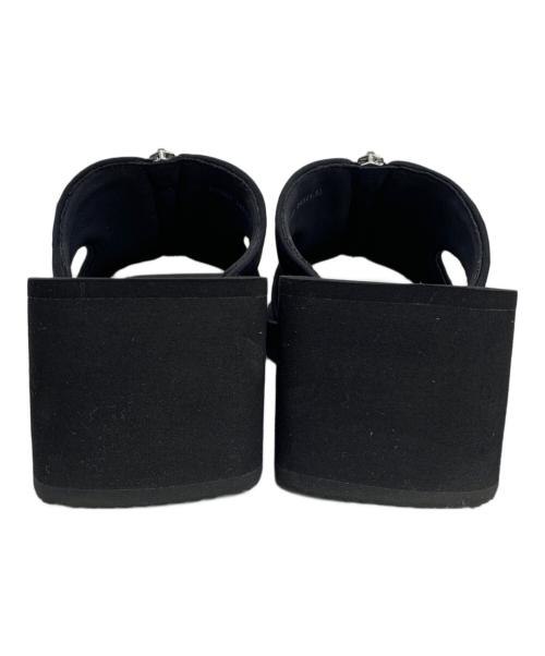 STACCATO（スタッカート）STACCATO (スタッカート) STACCATO ダイバースクエアウェッジソールサンダル ブラック サイズ:24.5cmの古着・服飾アイテム