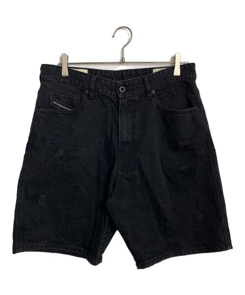 DIESEL（ディーゼル）DIESEL (ディーゼル) DIESEL ハーフデニムパンツ ブラック サイズ:SIZE W30の古着・服飾アイテム