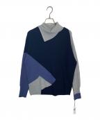 SCOT CLUBスコットクラブ）の古着「SCOT CLUB ニット」｜ネイビー×ブルー×グレー