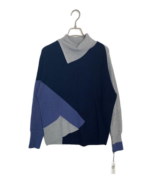 SCOT CLUB（スコットクラブ）SCOT CLUB (スコットクラブ) SCOT CLUB ニット ネイビー×ブルー×グレー サイズ:9の古着・服飾アイテム