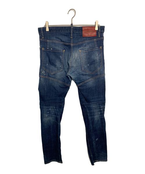 DSQUARED2（ディースクエアード）DSQUARED2 (ディースクエアード) DSQUARED2 ダメージ加工デニムパンツ ネイビー サイズ:46の古着・服飾アイテム