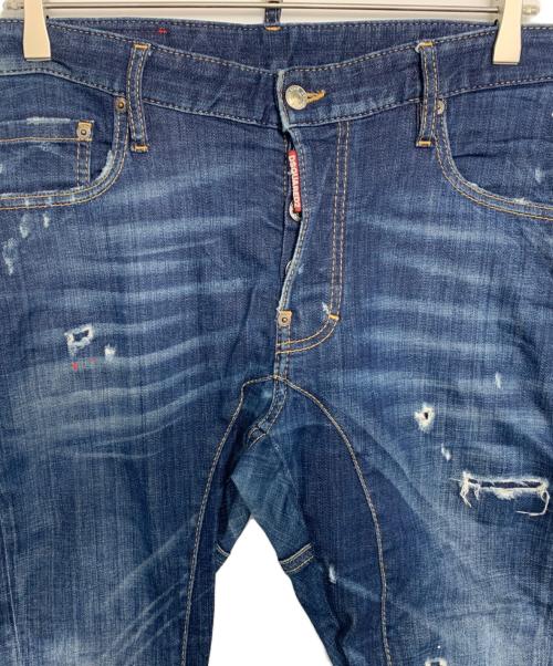 DSQUARED2（ディースクエアード）DSQUARED2 (ディースクエアード) DSQUARED2 ダメージ加工デニムパンツ ネイビー サイズ:46の古着・服飾アイテム