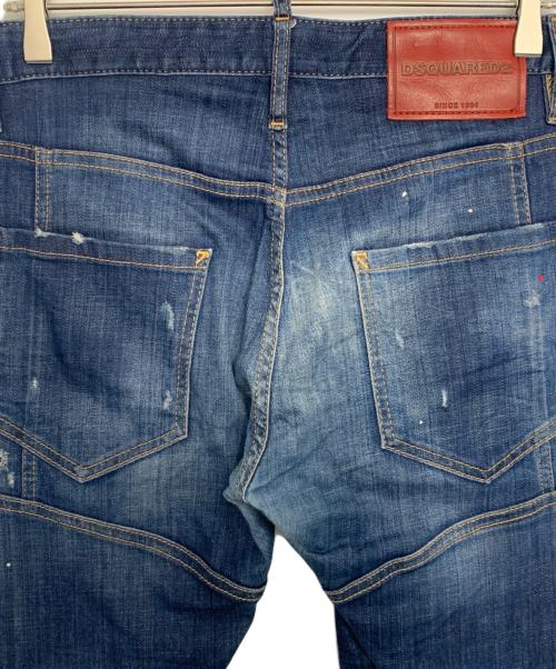 DSQUARED2（ディースクエアード）DSQUARED2 (ディースクエアード) DSQUARED2 ダメージ加工デニムパンツ ネイビー サイズ:46の古着・服飾アイテム