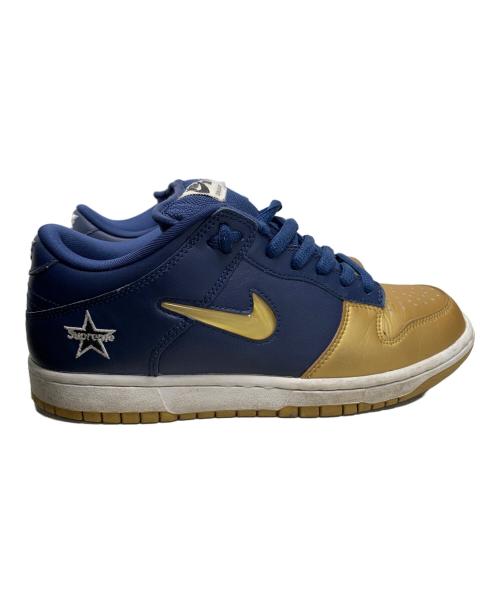 NIKE（ナイキ）NIKE (ナイキ) SUPREME (シュプリーム) NIKE Supreme DUNK LOW スニーカー ネイビー×ゴールド サイズ:26.5㎝の古着・服飾アイテム