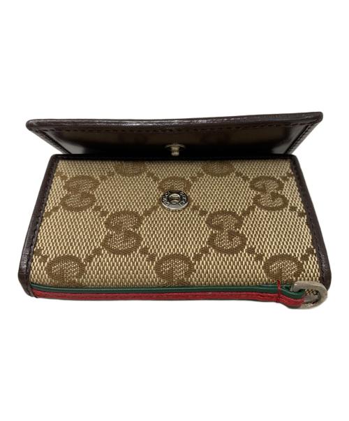 GUCCI（グッチ）GUCCI (グッチ) GUCCI キーケース ブラウン×ベージュの古着・服飾アイテム