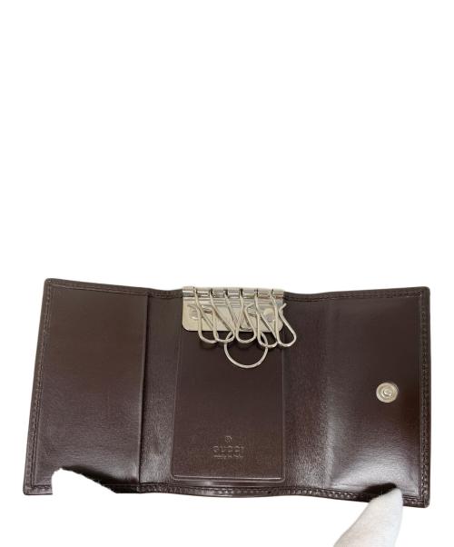 GUCCI（グッチ）GUCCI (グッチ) GUCCI キーケース ブラウン×ベージュの古着・服飾アイテム