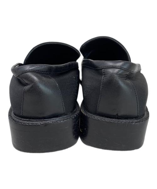 GUCCI（グッチ）GUCCI (グッチ) GUCCI ローファー ブラック×レッド サイズ:36 1/2cの古着・服飾アイテム